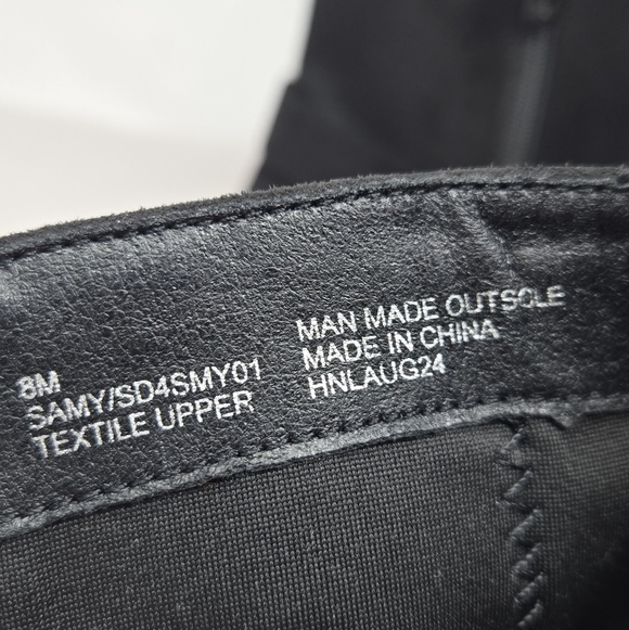 Splendid Samy Women's Boots Sz 8M Black Faux Suede Block Heel Moto Inspired - Picture 9 of 11